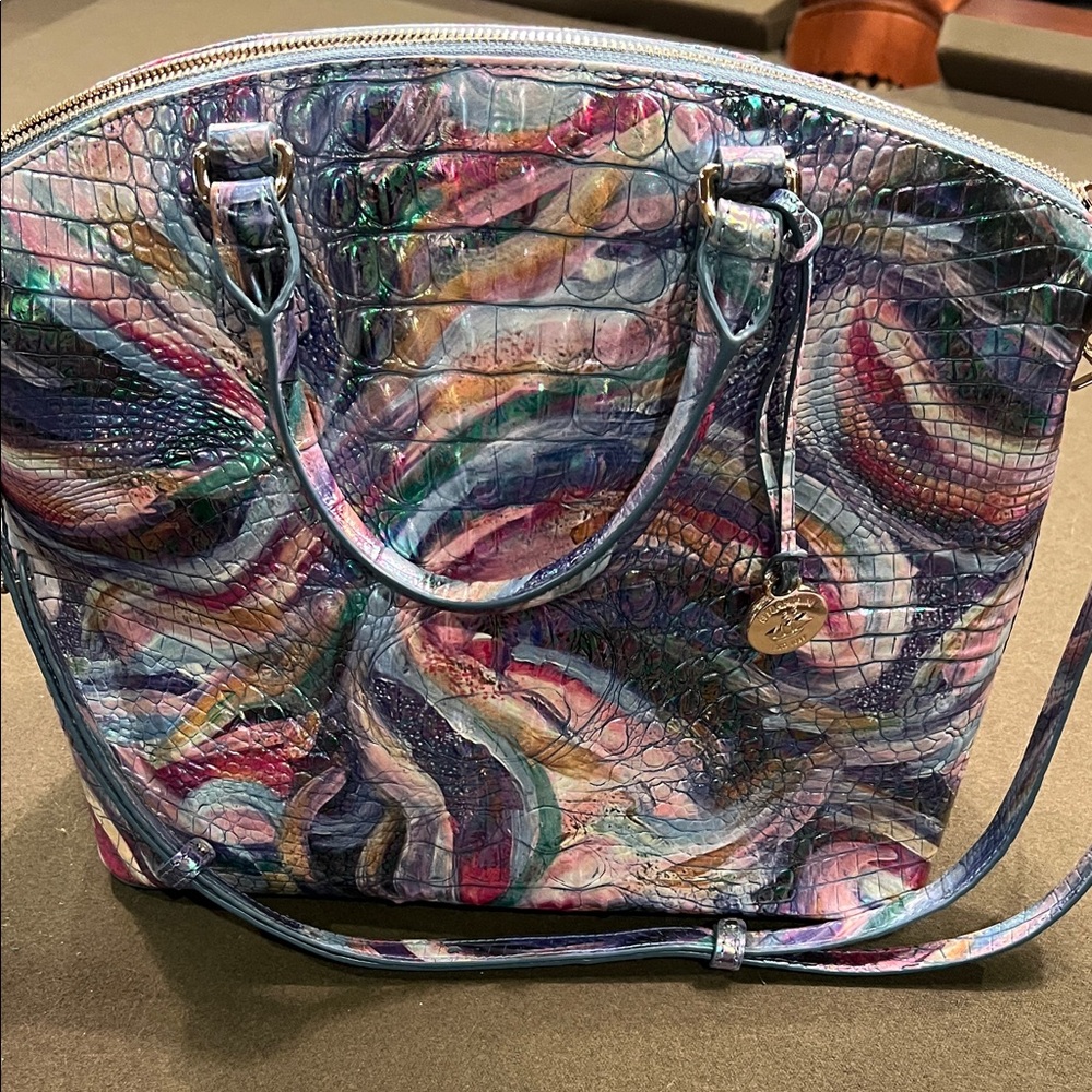 Brahmins Multicolor Croc-Embossed Women's Shoulder Bag